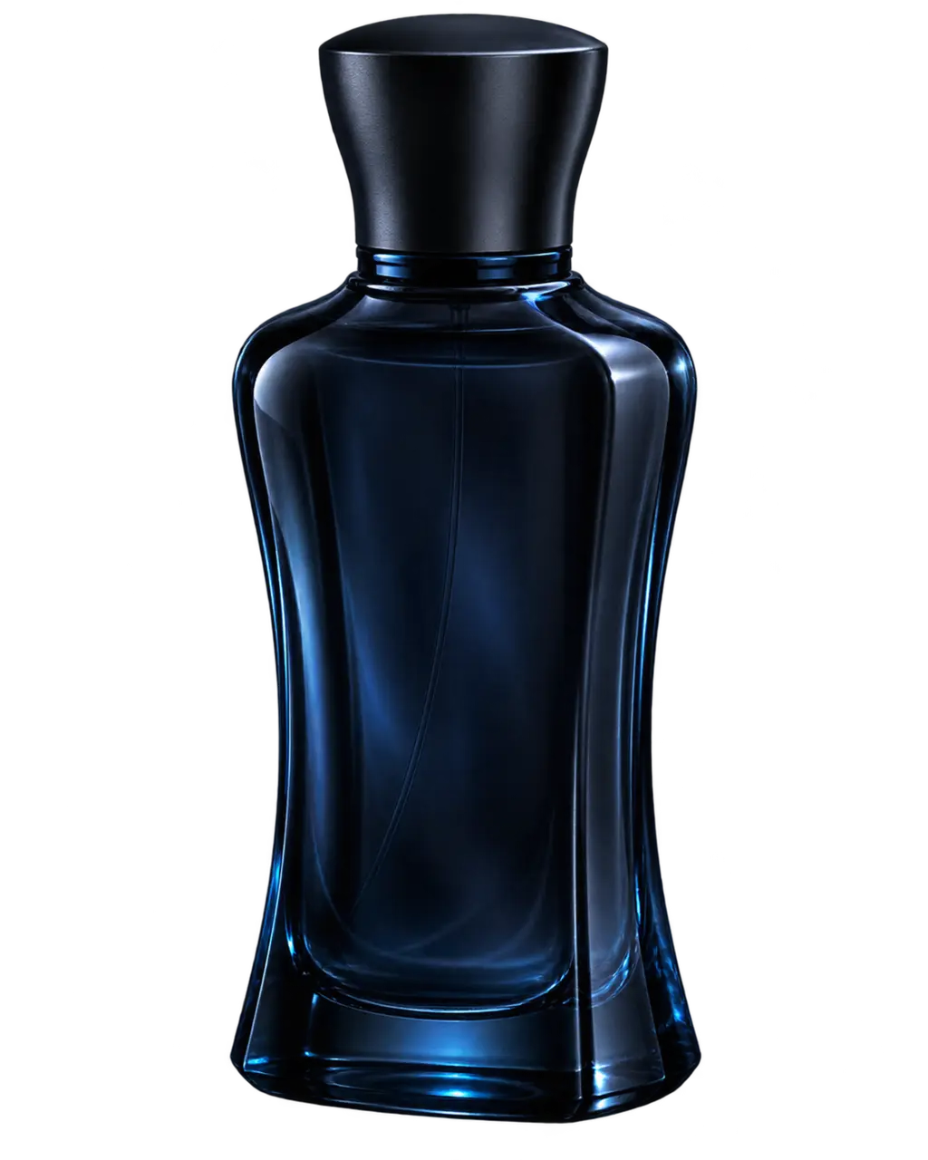 Giorgio Armani Code Colonia stilizált palackillusztrációja: magas, sötét palack enyhén szélesedő talppal, lekerekített vállal és széles fekete kupakkal.